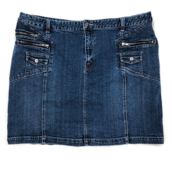 Venezia Dresses & Skirts - Venezia 22 Plus Blue Jean Denim Mini Skirt